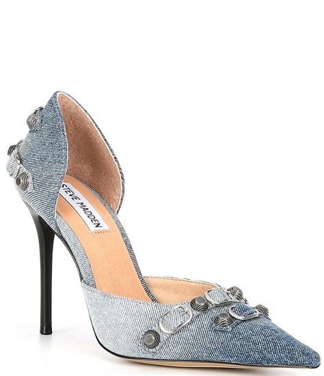 blue steve madden pumps|steve madden denim pumps.